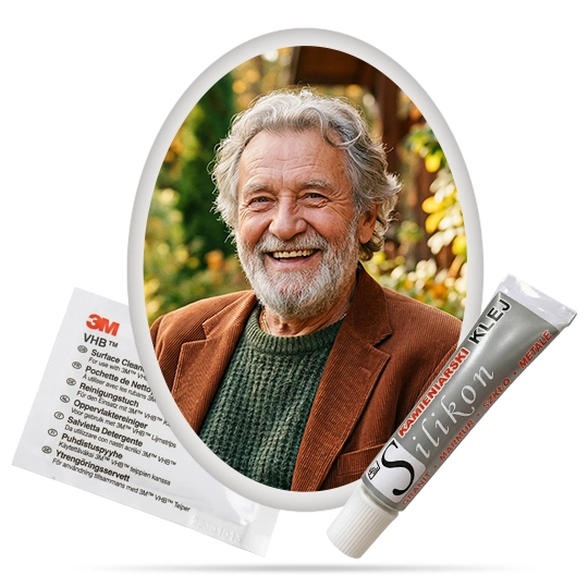 Kup taniej w zestawie: zdjęcie nagrobkowe 7x10 cm, silikon kamieniarski i chusteczki odtłuszczające do samodzielnego montażu taniej o X zł.